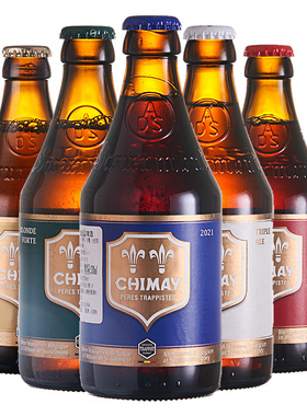 【进口】智美（Chimay）330ml*5瓶比利时修道院精酿蓝帽啤酒组合