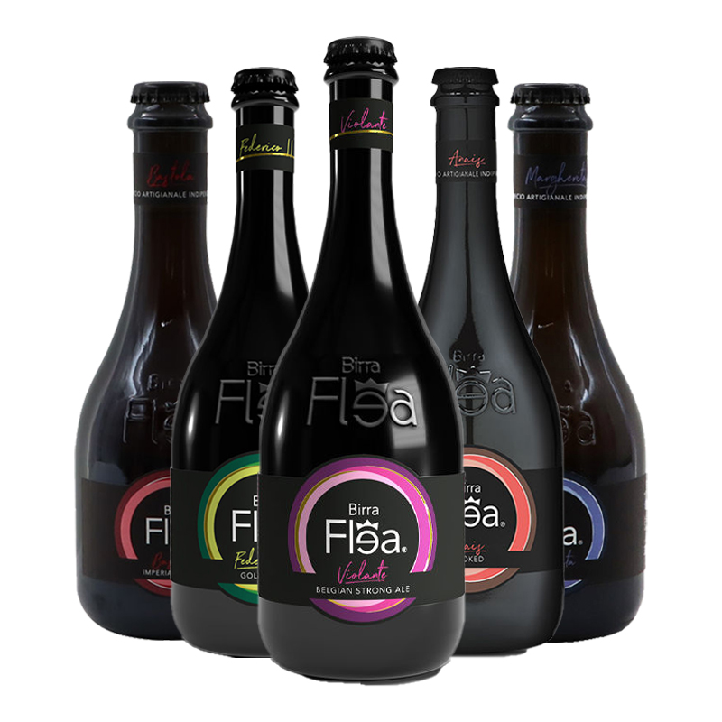 【进口】意大利慕缤330ml*12瓶Birra Flea臻意小麦/IPA/精酿啤酒