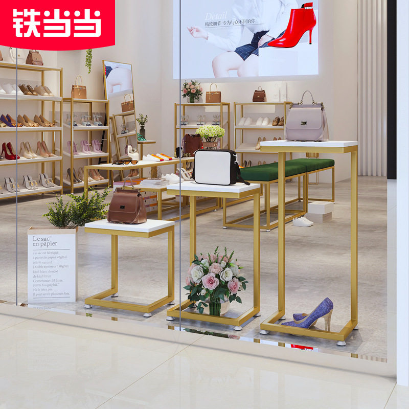 包包展示架服装店铺高低组合展示台架子橱窗陈列架鞋店货架展示架