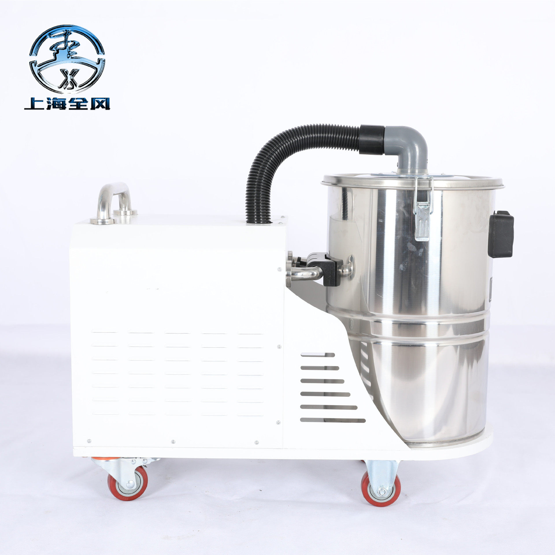 大功率大吸力工业移动吸尘器除尘器工业不锈钢桶集尘器便携吸尘器
