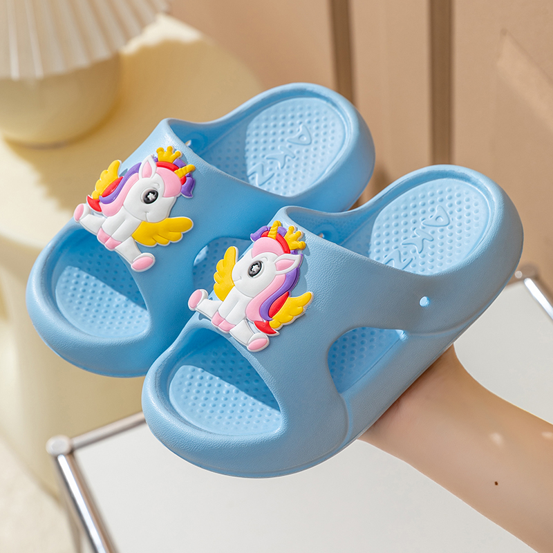 可爱独角兽儿童拖鞋洗澡防滑软底