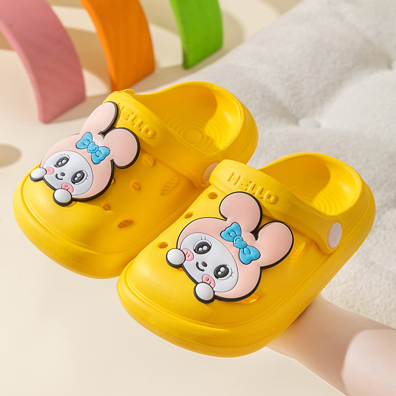 踩屎感儿童洞洞拖鞋EVA厚底防滑
