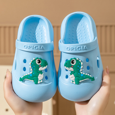 卡通恐龙儿童洞洞鞋外穿防滑eva
