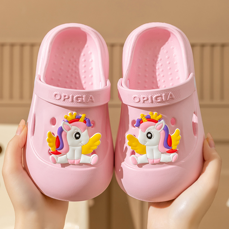 独角兽儿童洞洞鞋室内家用防滑
