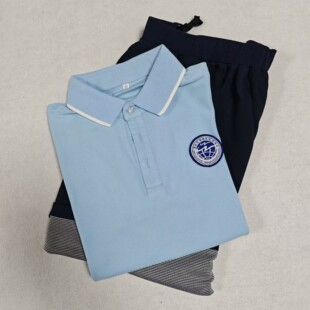校服清远市海德外国语学校夏季校服短袖 长裤学生专拍