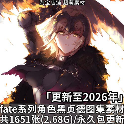 FGO/FATE角色黑贞德alter图集原画插画高清壁纸图片素材美术资料