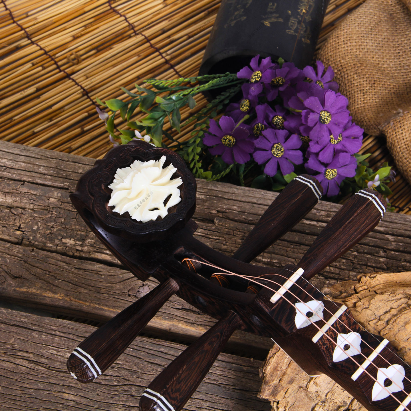 专业演奏鸡翅木手工作琵琶