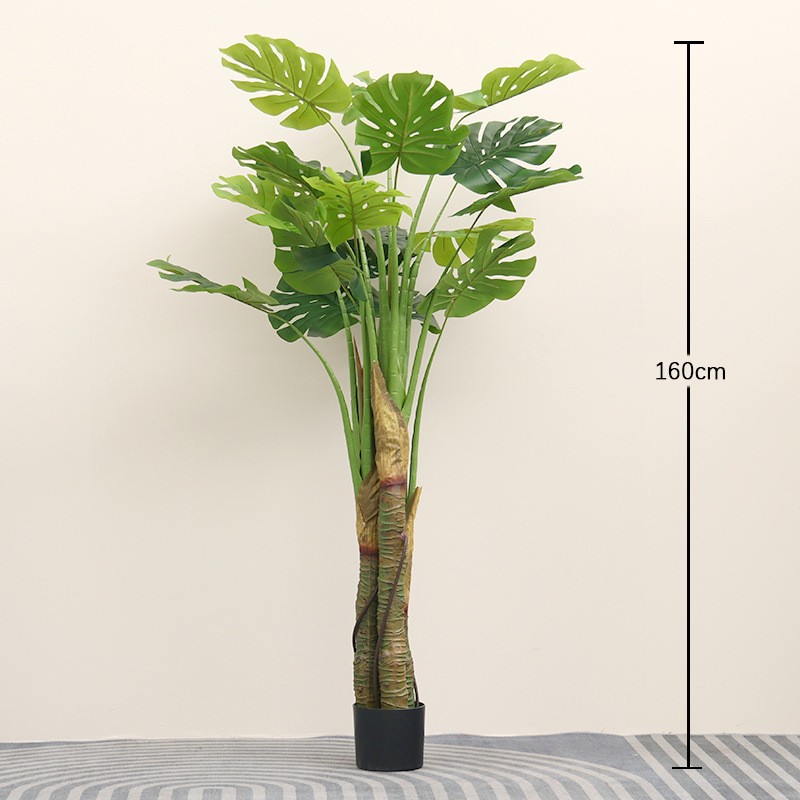 大型北欧风仿真绿植野芋杆龟背叶龟背竹室内客厅落地假树盆栽gd10