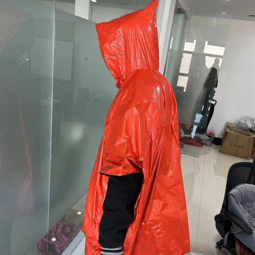 户外便携式急救雨衣长款骑车加厚反光防风应急徒步多功能雨衣S-54