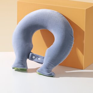 新款热水袋U型护颈注水灌水防爆热敷脖子肩膀头部暖宝宝围脖枕头