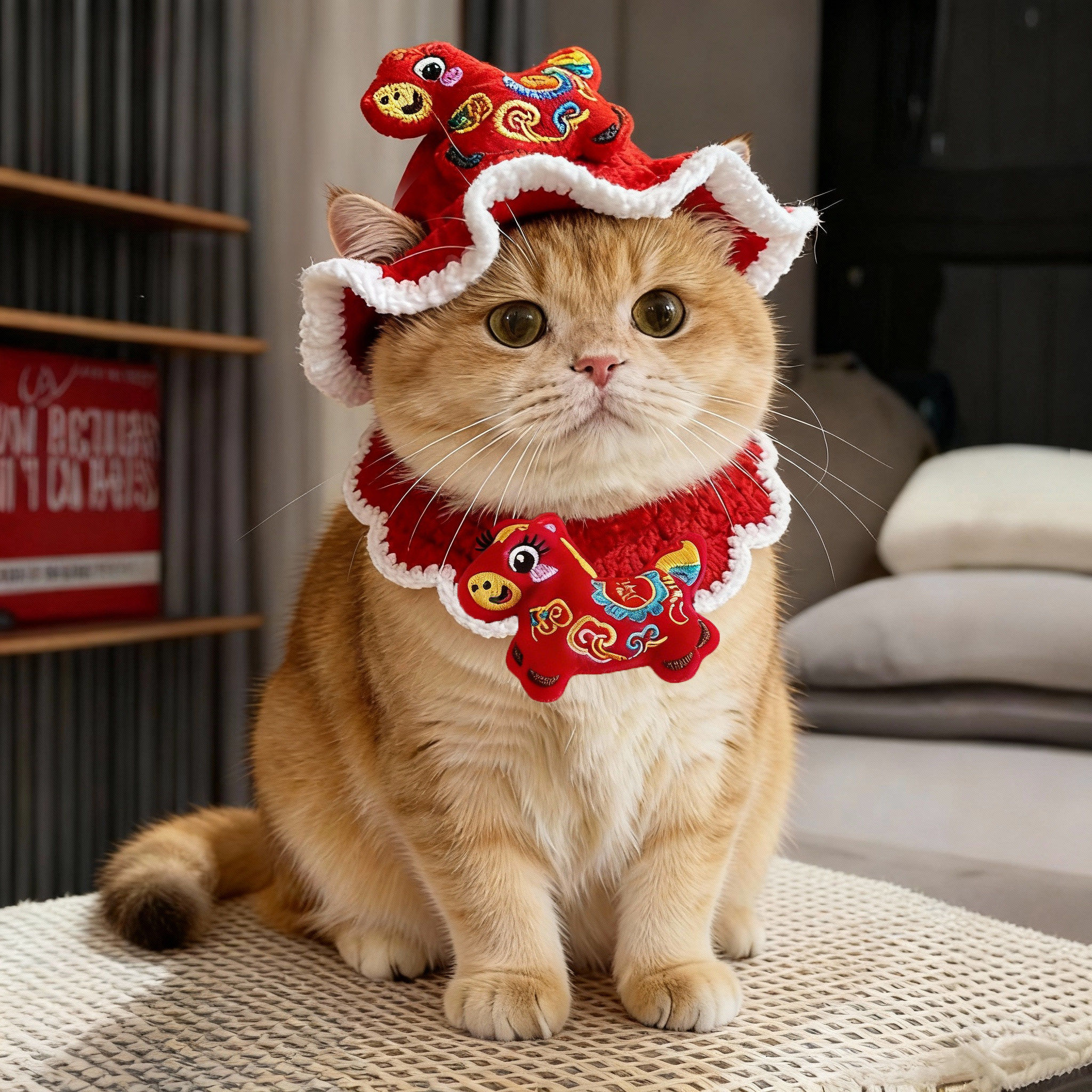 新年猫咪围脖口水巾宠物围巾小配饰小猫围兜狗狗围脖过年装扮拜年,宠物/宠物食品及用品,围巾/口水巾,淘宝优惠券,粉丝福利购,淘宝优惠卷