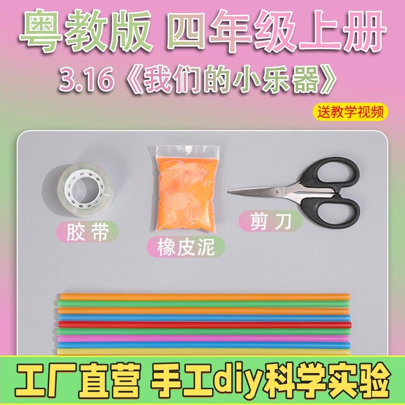 粤教版四年级上册小学生科学实验套装手工材料包器材我们的小ES05