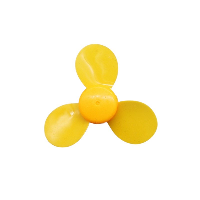 软黄色透明三叶风扇叶 适用130/140/180/R300C电机马达 孔直DF93