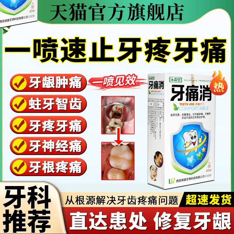 修正牙疼牙齦上火消炎止痛噴霧劑