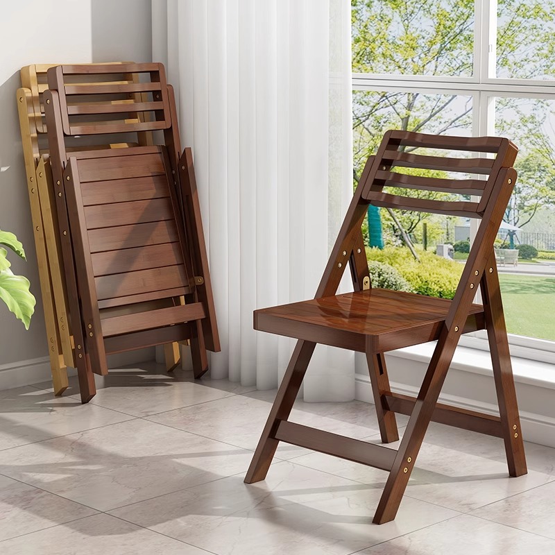 凳子家用结实耐用楠竹便携式小椅子多功能户外靠背折叠凳餐厅椅凳
