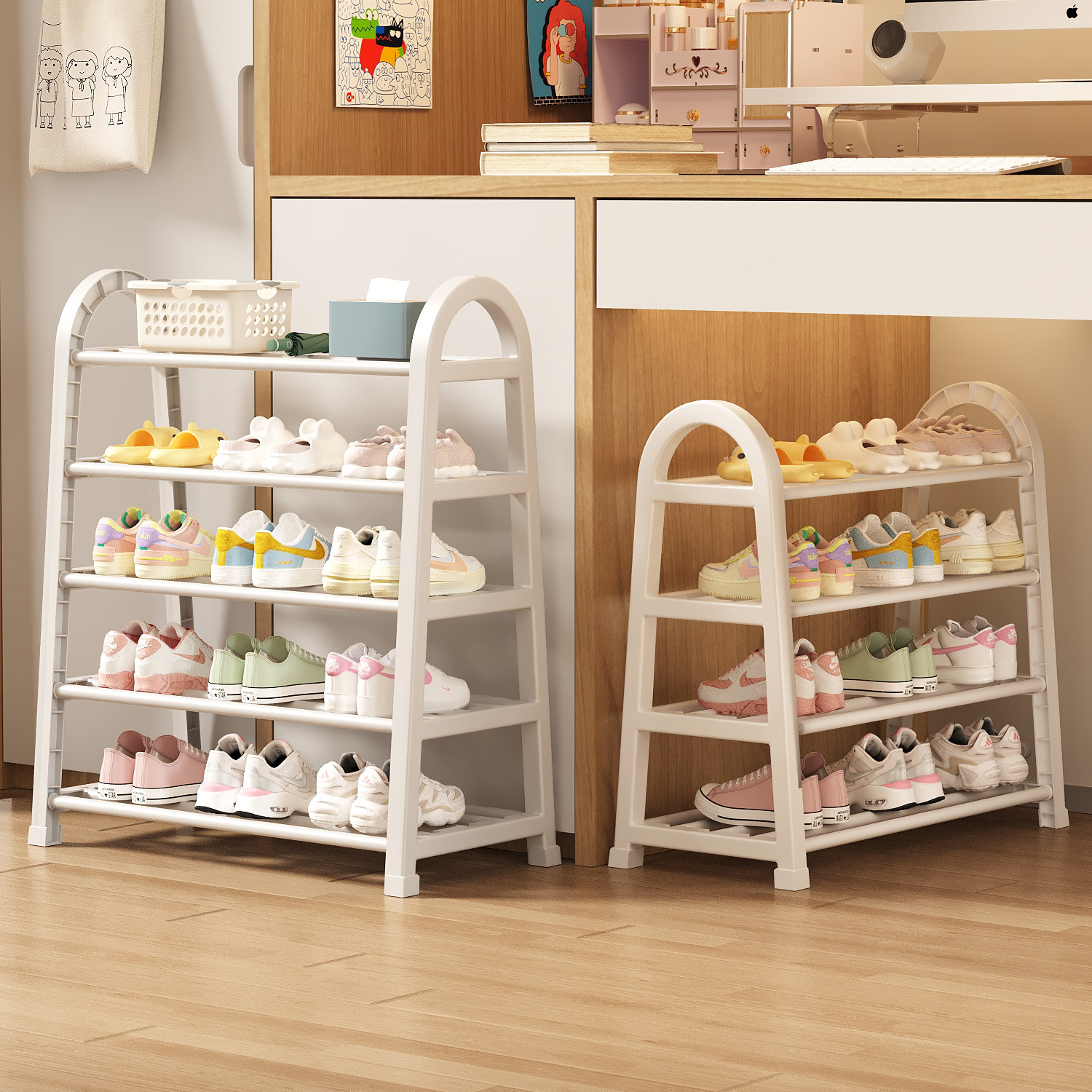 鞋架宿舍小型简易多层桌下鞋架子门口新款出租房经济型鞋子收纳架,住宅家具,鞋架,淘宝优惠券,粉丝福利购,淘宝优惠卷