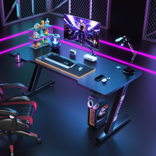 电竞桌可装机械臂台式电脑桌家用卧室简易书桌学生书桌子碳纤维