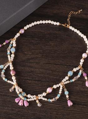 古风多层软璎珞汉元素项链