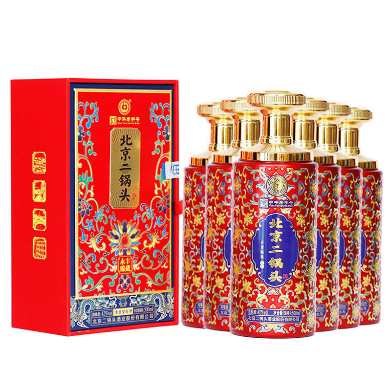 永丰牌北京二锅头 清香型白酒 永丰臻藏 500ml*6瓶 整箱礼盒装