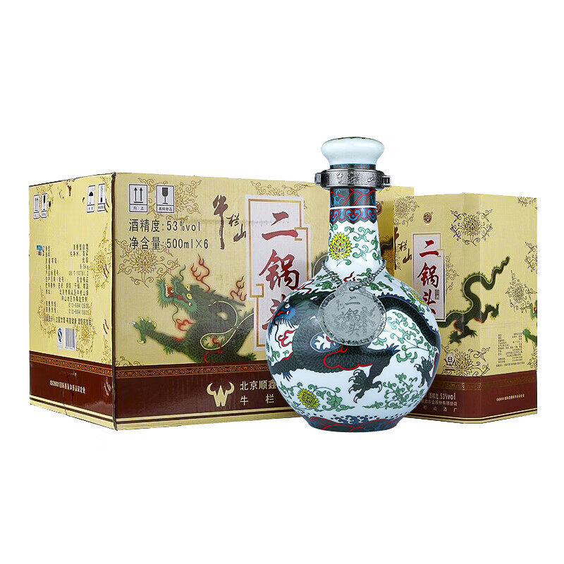 牛栏山 珍品（30）二锅头青龙 清香型白酒 53度 500ml*6瓶 整箱装