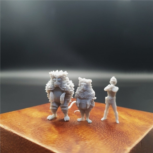 潮玩DIY手工 初代奥特曼明鉴嘎拉蒙一家两个1/64人偶模型手办场景