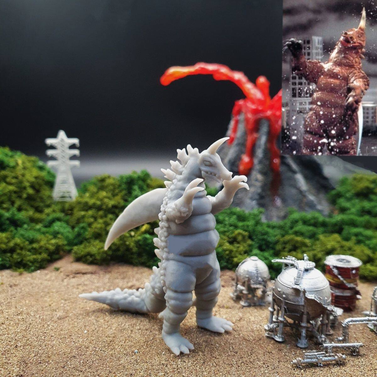 潮玩DIY手工 雷欧奥特曼明鉴雷德基拉斯1/64人偶模型手办场景白模