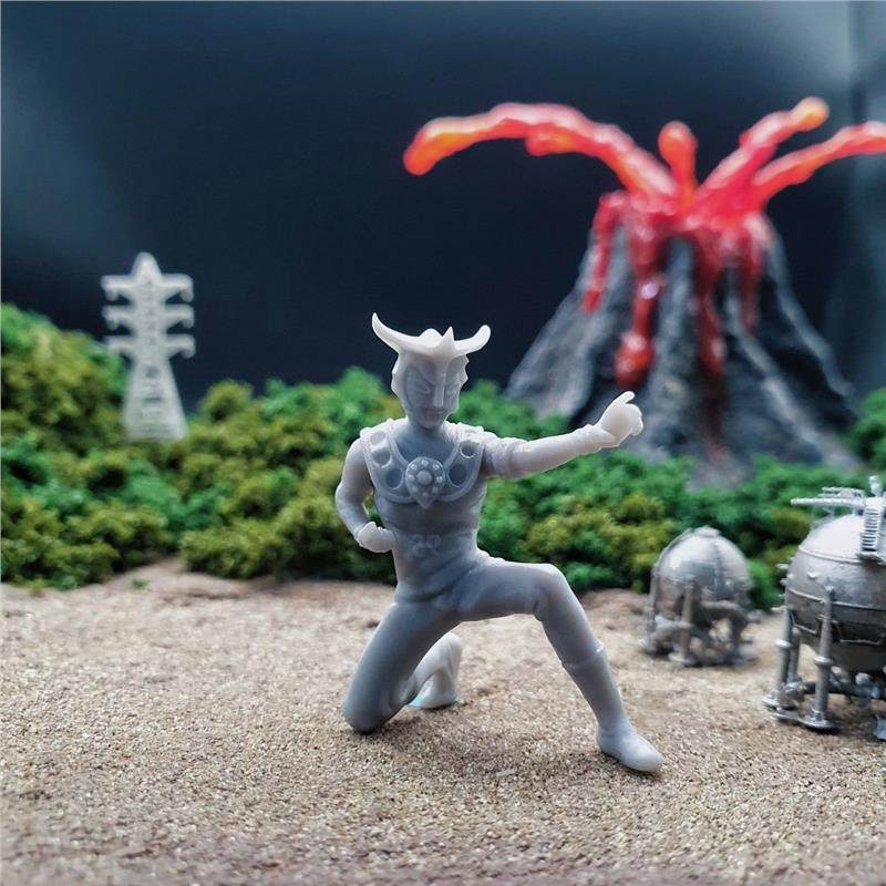 潮玩DIY手工 雷欧奥特曼名鉴雷欧E款 战斗姿势 1/43模型手办场景