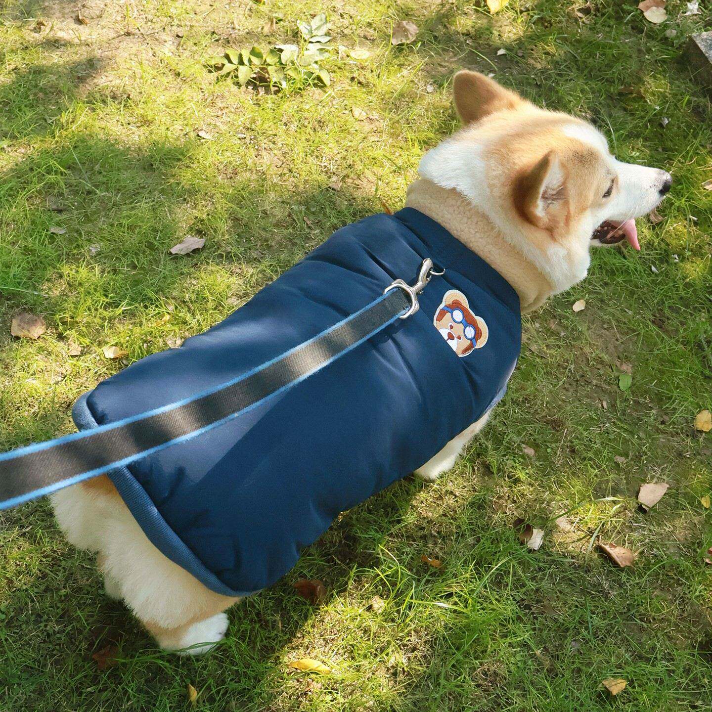可牵引宠物棉服加绒保暖狗狗衣服秋冬天马甲棉衣柯基柴犬加厚背心