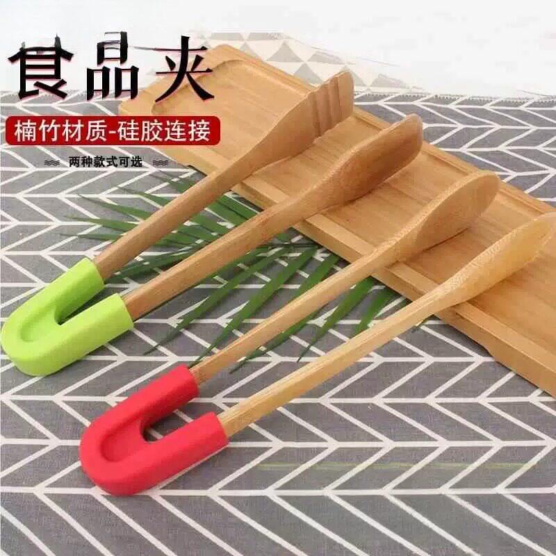 竹夹子食品夹子食物夹竹子夹大号竹制 厨房防烫矽胶馒头夹菜抓子