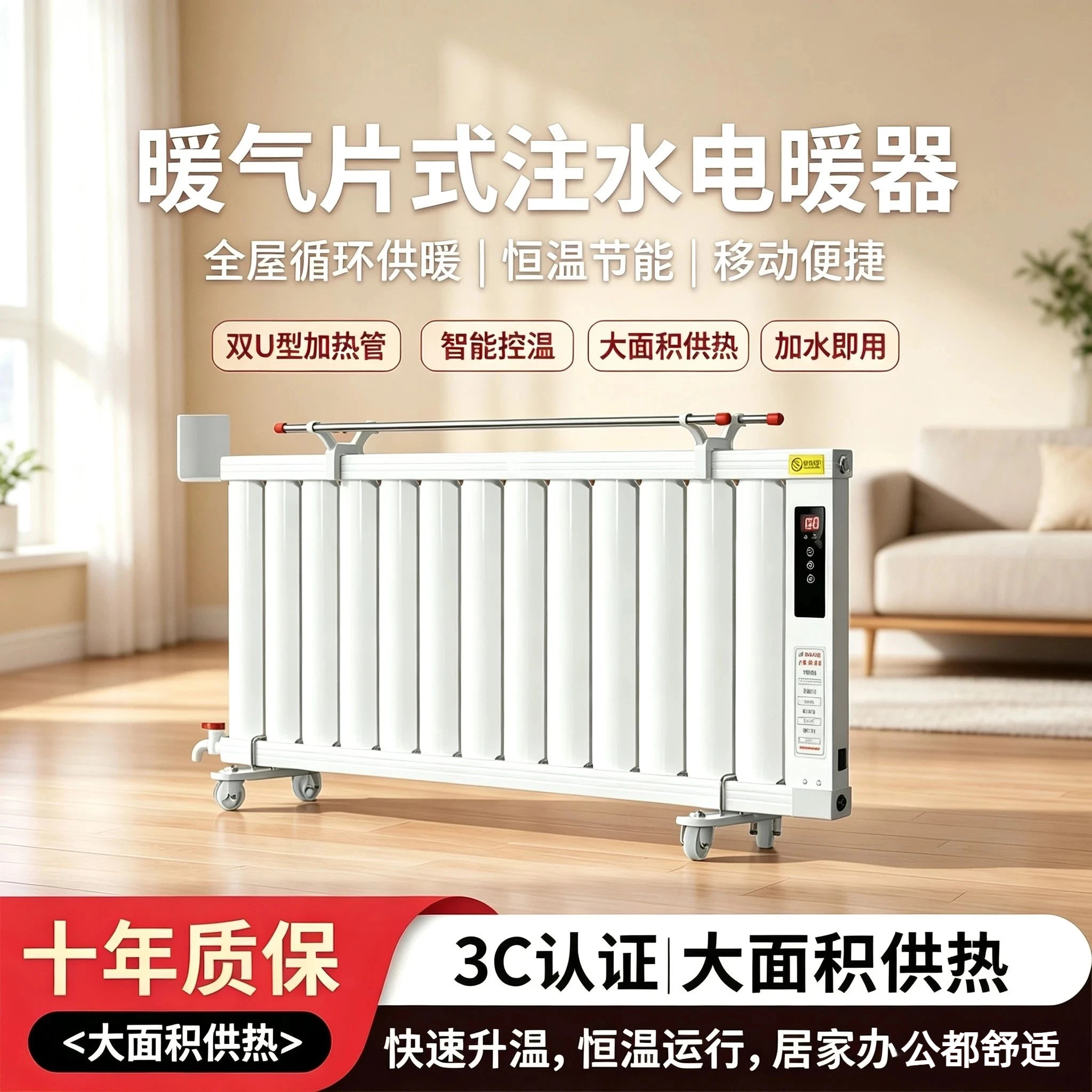 暖气片家用瑜伽电暖器厕所厂房大面积取暖器单位取暖省电神器