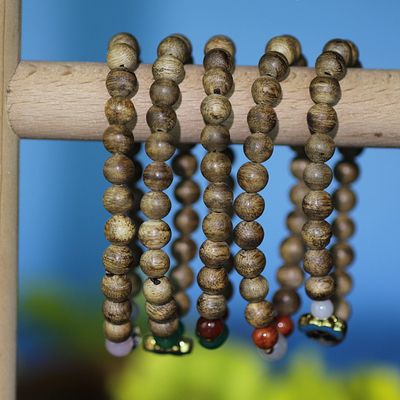 沉香博物馆天然手串青洲女士小粒