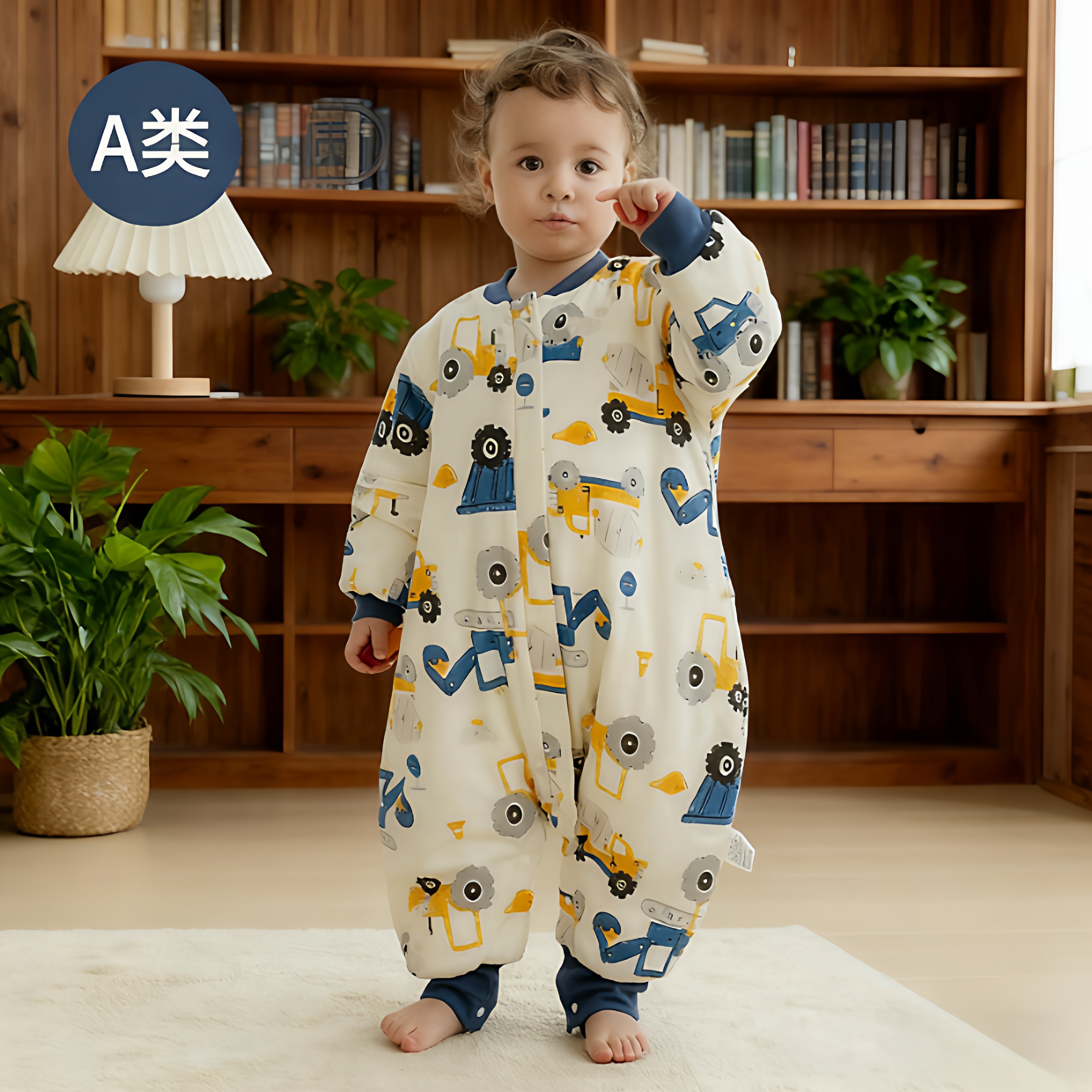 新款婴儿睡袋分腿式秋冬加厚纯棉宝宝睡袋幼儿园儿童空调房防踢