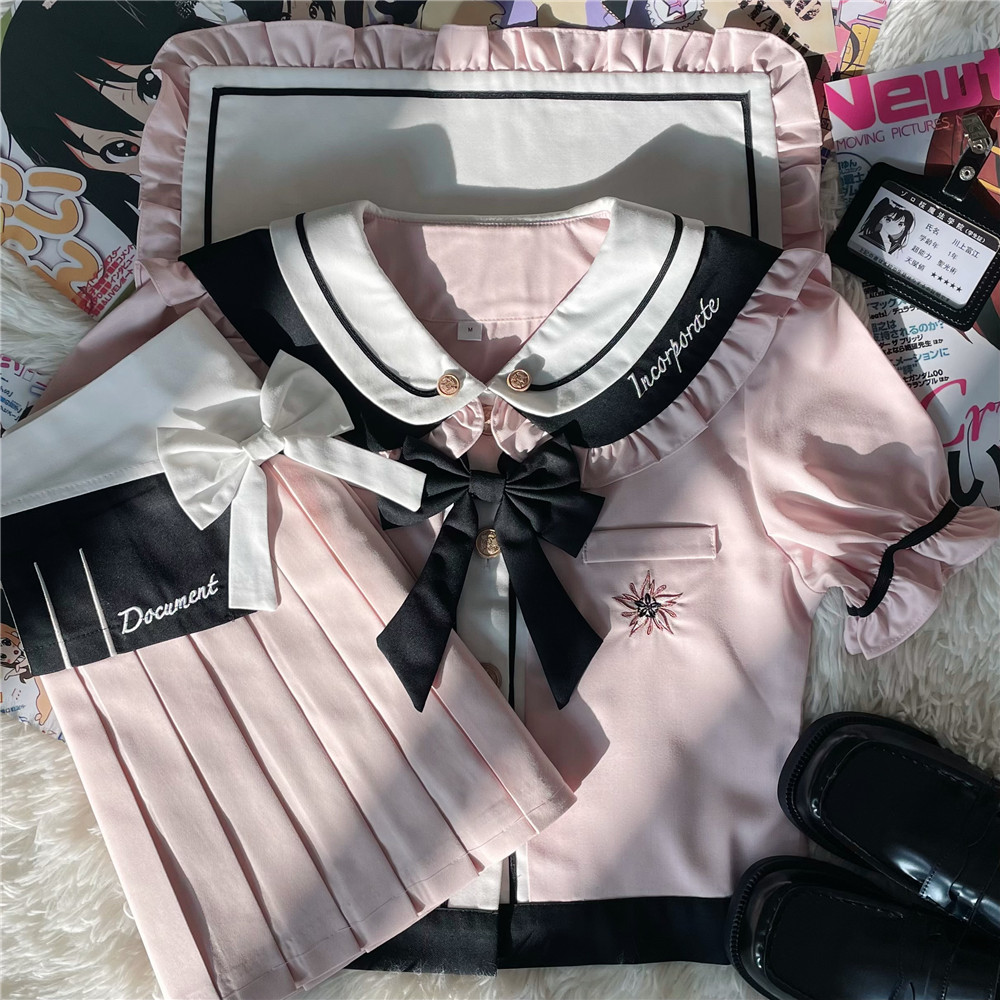 包臀裙JK制服套装辣妹
