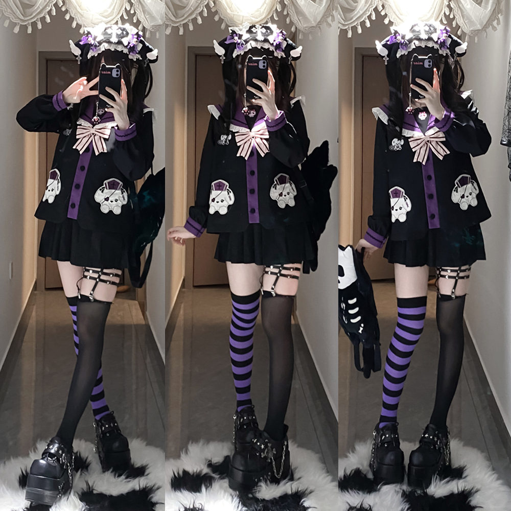 【魔法汪汪】城南诗中意原创正版jk制服女日系甜美水手服刺绣套装