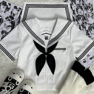 【暮野中】城南诗中意原创正版日系风水手领短袖jk制服短款上衣女