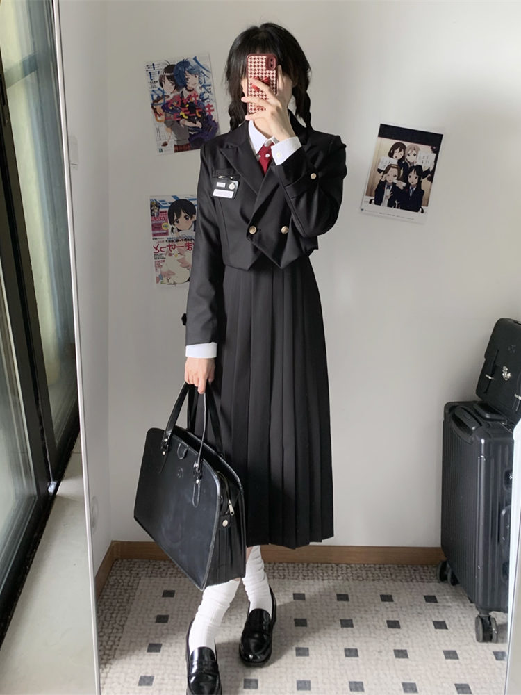 西服套装全套秋冬黑色西装外套