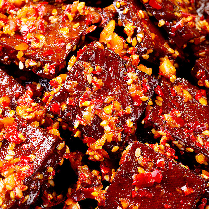 思乡山湖南特产平江酱干逗干小吃香辣豆干80g/包麻辣味休闲零食品