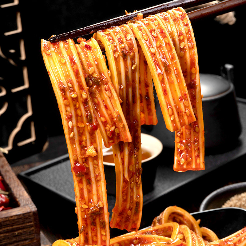 湖南特产麻辣素牛板筋香辣片童年凉皮小零食儿时粉皮解馋休闲小吃