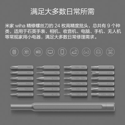小米精修螺丝刀套装十字迷你家用电动螺丝刀组棘轮多功能工具