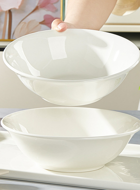 6/7/8寸纯白陶瓷斗碗扣肉碗米饭碗餐具盛菜碗汤面碗加厚早餐粥碗