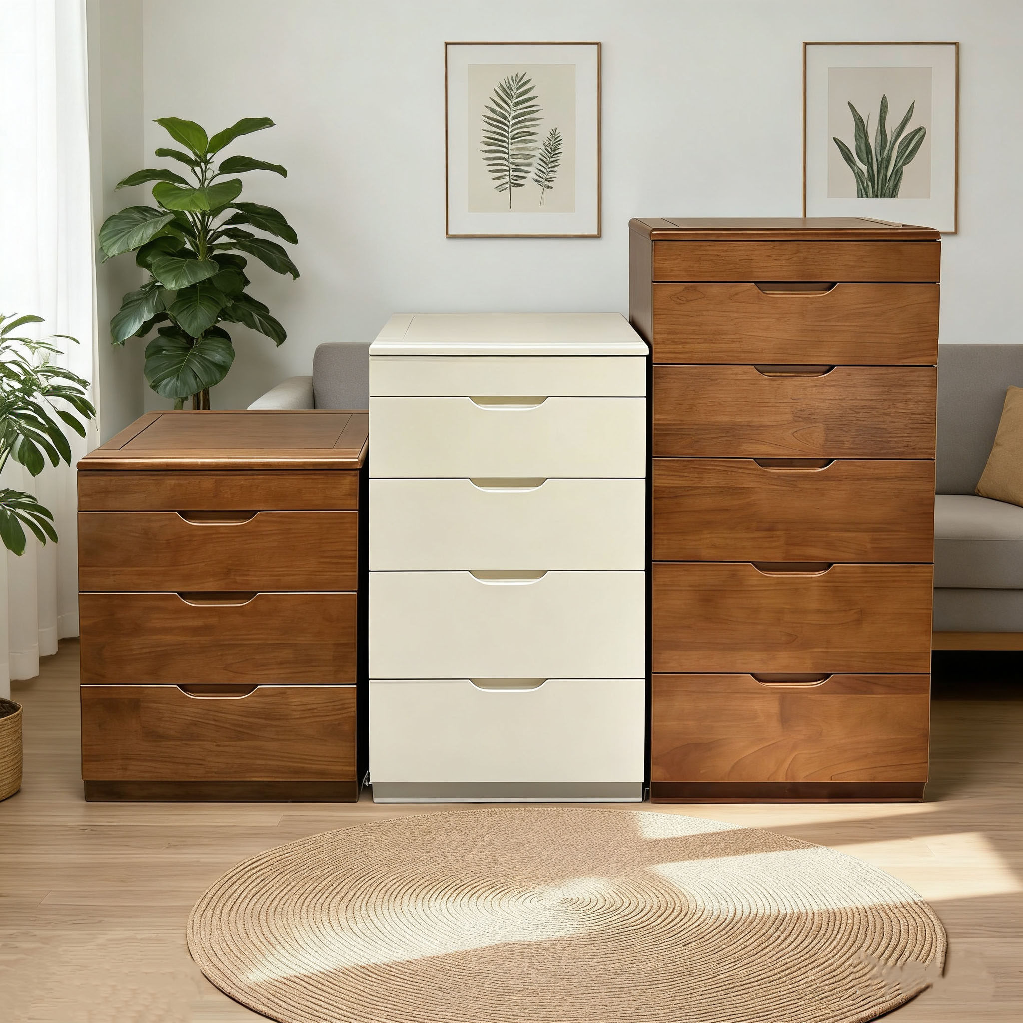 实木暗格五斗柜现代玄关柜卧室储物柜北欧抽屉床边柜子