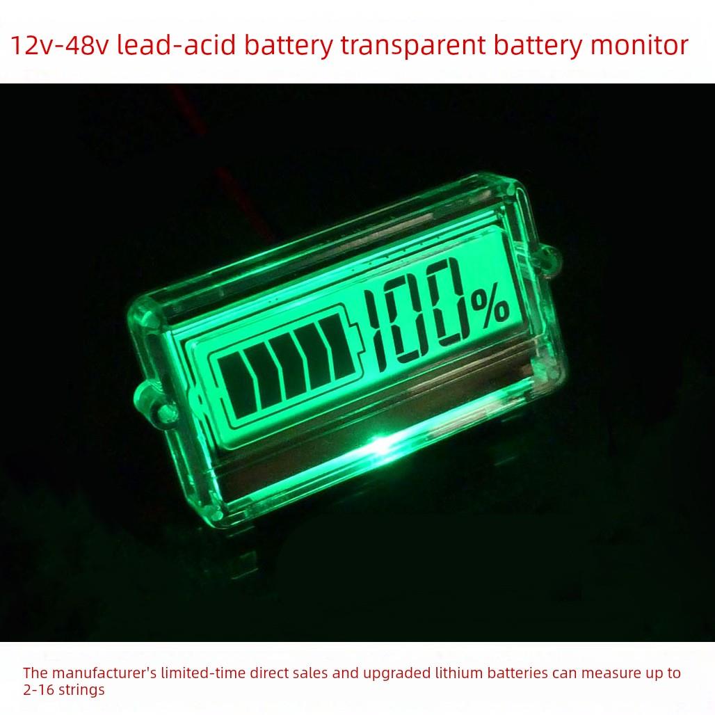 12V24V36V48V铅酸电池锂电池显示模块电池电量计测量锂电池18650