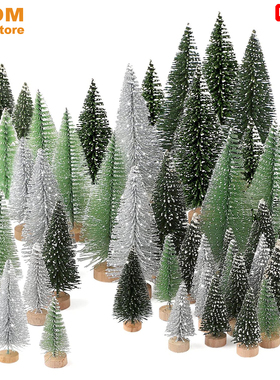 Christmas Decorations Mini Christmas Tree with Wooden Base