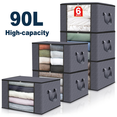 6-Pack Clothes Storage Bed Large Storage bag Organizer bags