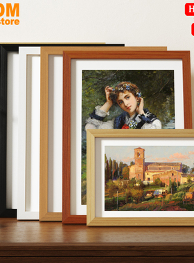 Custom Print Picture Frame with Mat Canvas Painting Photo