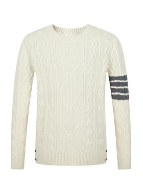 DOSERMO丹西摩高端男装冬季新款圆领厚羊绒衫刺绣logo毛衣0635541