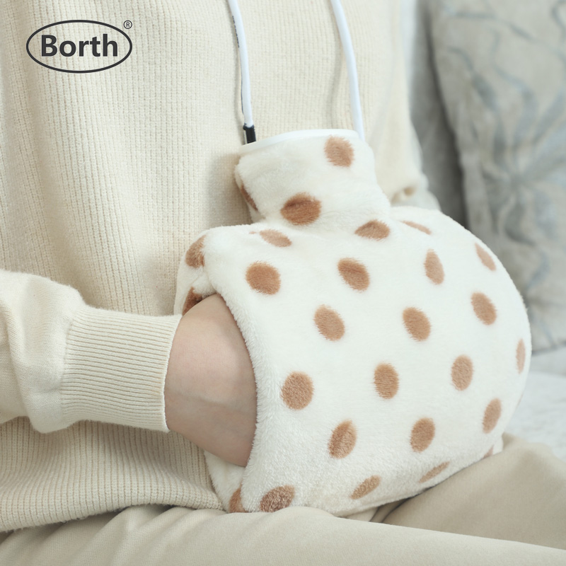 双插手中号热水袋加厚防爆注水式