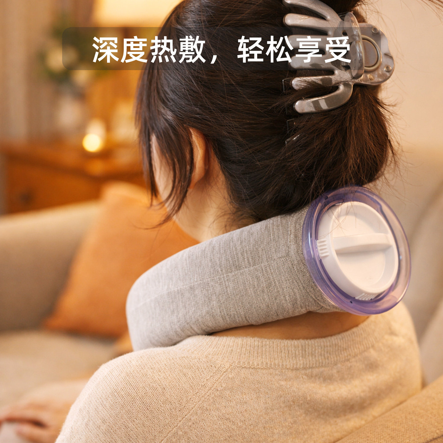 泊斯尔borth颈椎热水袋U形枕挂脖子暖水袋肩颈热敷注水式安全冰敷