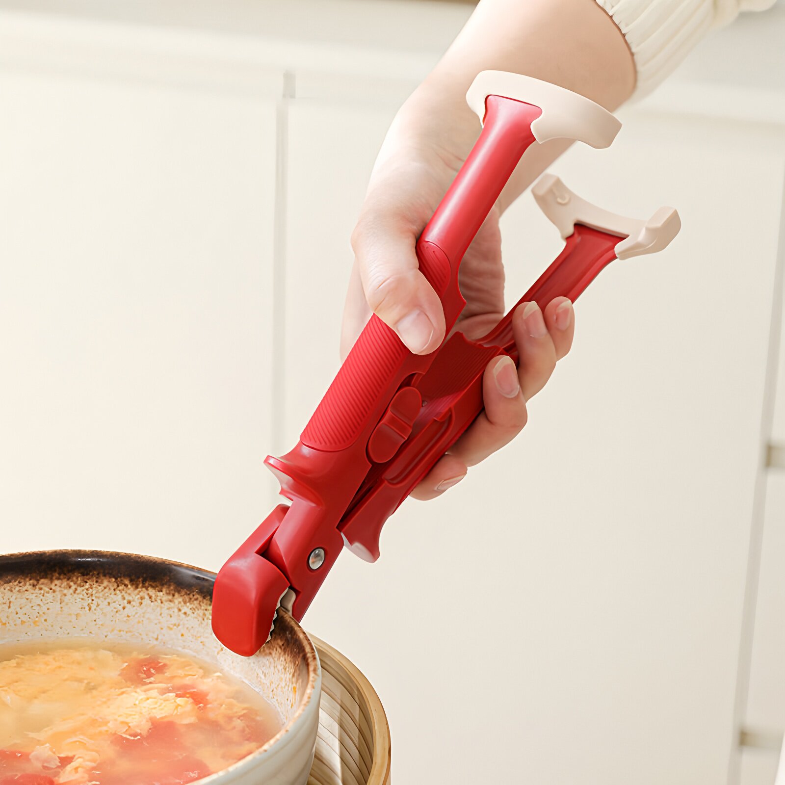 日本防烫夹取碗夹厨房硅胶二合一夹盘夹碗两用防滑碗钳高端提盘器
