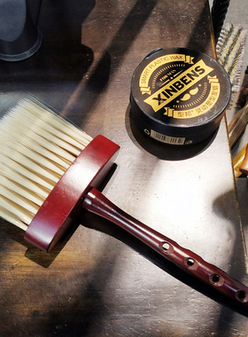 油头碎发刷剪发理发大号扫碎发刷子全实木barber雕刻清洁发廊劲扫